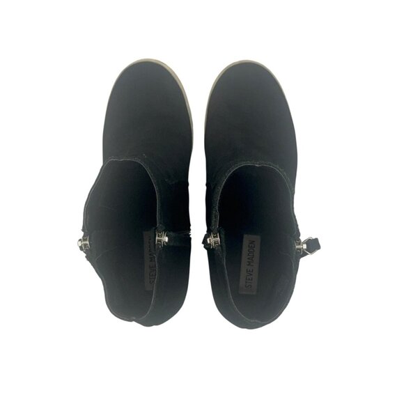 Size 9 M Steve‎ Madden Saidi Suede Wedge Sneakers Shoes Bootie Zippers Ankle - Picture 4 of 11
